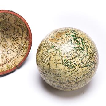 (GLOBES.) Style of Herman Moll. A Correct Globe with the New Discoveries.